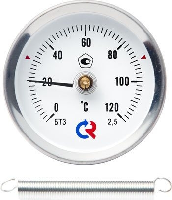 Термометр общетехнический специальный (с пружиной) БТ-30.010,  длина 46мм.