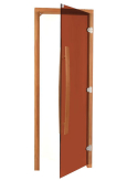 Комплект двери с "бронзовым" стеклом, кедр, 741-3SGD-R